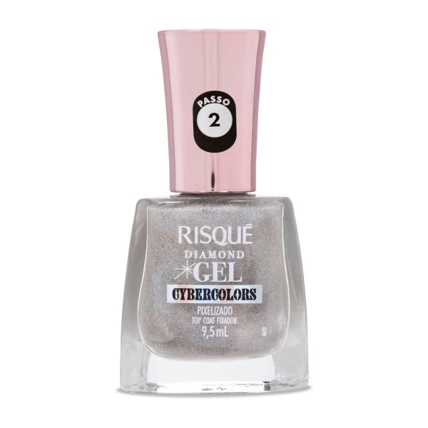 Top Coat Fixador Pixelizado Risqué Diamond Gel 9,5ml